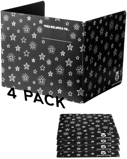 4 Plastic Black Privacy Folders for Students — Durable — Desk Divider Privacys Panel, Easy-Store Privacy Shields for Student Desks, Testing Dividers for Classroom, Test Divider for Student Desks