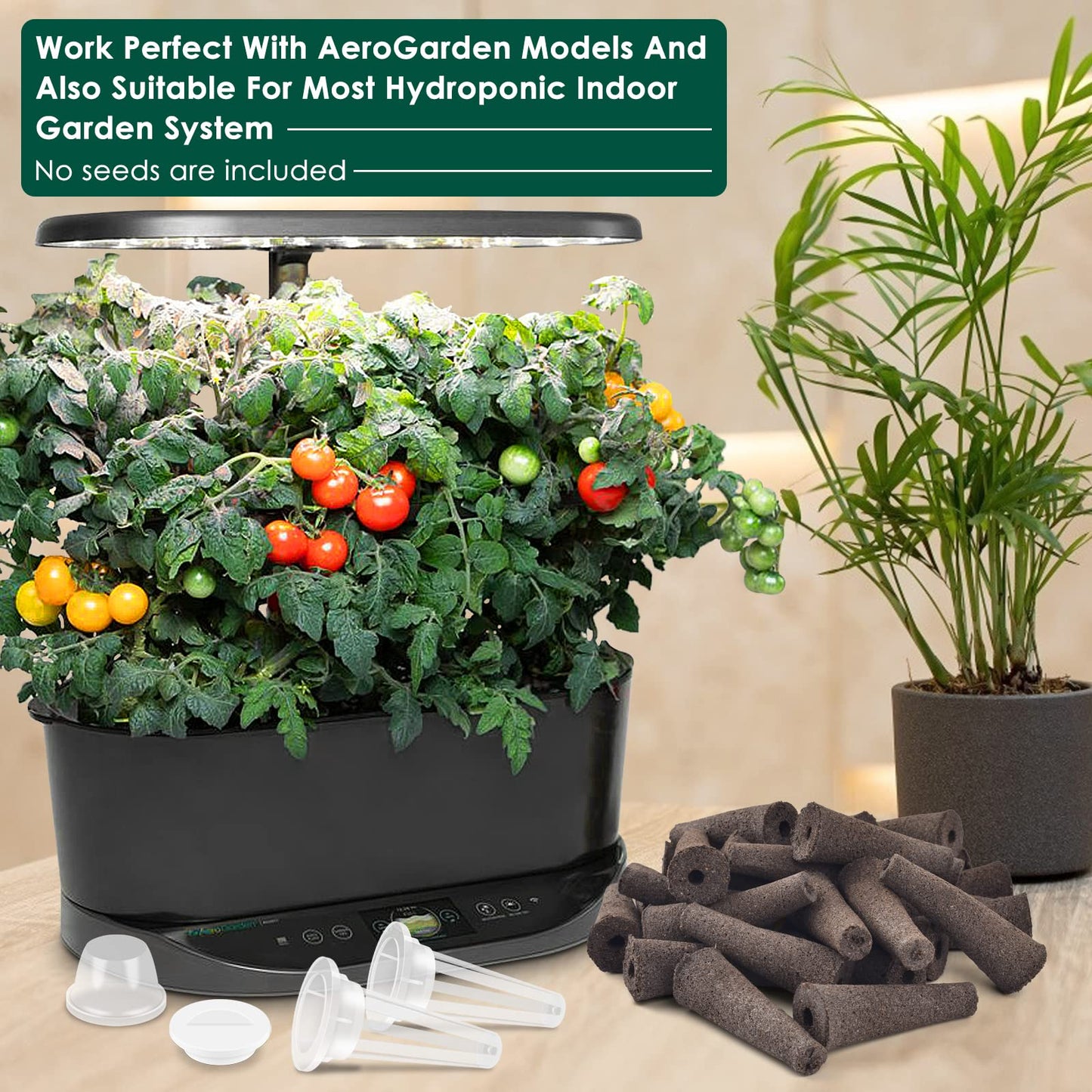 161 Pcs Seed Pod Kit for AeroGarden, Plant Seed Starter Sponges Kit for Hydroponic Indoor Garden System, Growing Seed Pods Kit Include 30 Grow Sponges, 30 Grow Baskets, 30 Grow Domes, 30 Pod Labels