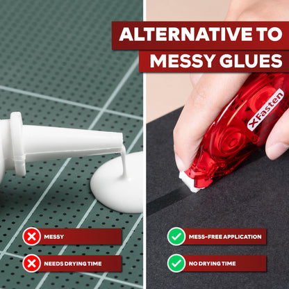 XFasten Double Sided Adhesive Scrapbook Runner Tape Roller, 0.3-inch by 360-Inch, 8-Pack, Permanent Adhesive Dots Roller Applicator, Acid-Free and Archival Safe Scrapbooking Tape