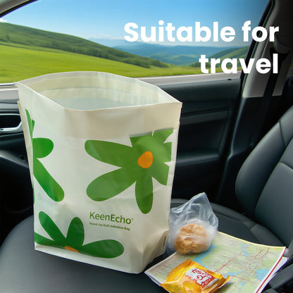 Car Trash Bags Stand-up and Self-Adhesive Dual-Purpose Portable Disposable Garbage Bags Suitable for Car,Boat, Plane,Home and Office, 60pcs