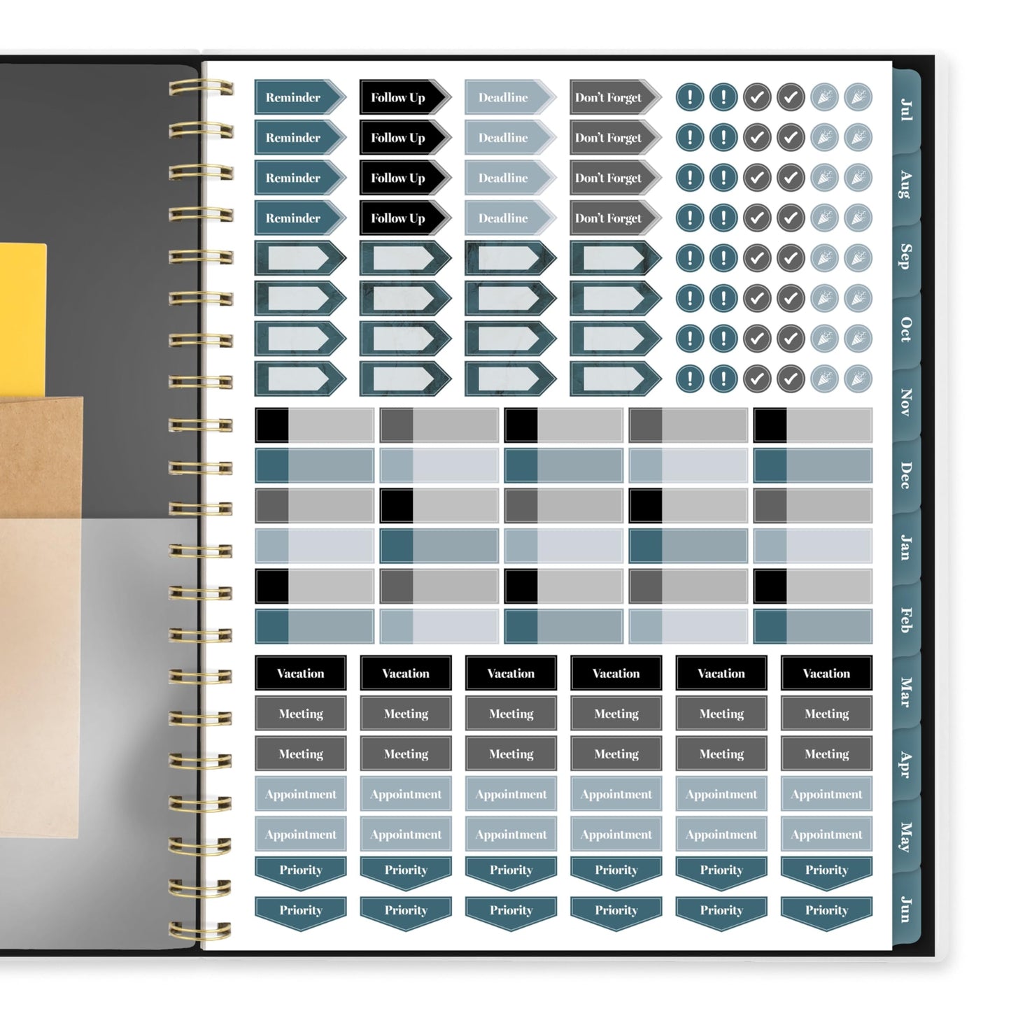 Cambridge Planner 2026-2027 Weekly & Monthly Academic 12-Month July-June, 8-1/2" x 11", Tundra (1798-905A)