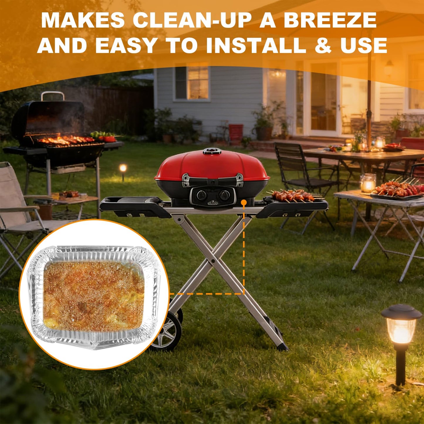 62006 Drip Pan Liners for Napoleon TravelQ 285,TravelQ PRO SER BBQ Drip Trays for Napoleon BBQ Replacement Parts TQ285 TQ240 TQ PRO285,Disposable Aluminum Drip Pans for Napoleon BBQ Accessories, 20PCS