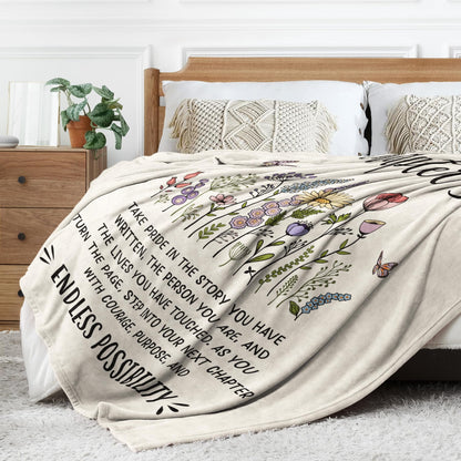 Afterprints 50th Birthday Gifts for Her, Chapter 50 Birthday Blanket, 50 Year Old Bday Gifts for Women Friend, Sister, Mom, 1975, 50th Birthday Decorations, Turning 50 Throw Blankets 50'' x 60''
