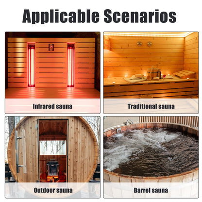 2pcs Sauna Thermometer, 2 in 1 Thermometer Fahrenheit and Hygrometer Hanging Temperature Gauge Sauna Room Accessories for Indoor Humidity Temperature Infrared Monitor