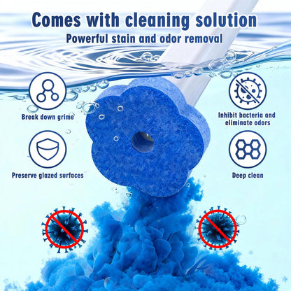 Disposable Toilet Brush,36pcs Wand Cleaner Refills,Wall Mounted Toilet Bowl Brush Holder Set Toilet Cleaning System for Bathroom Cleaning