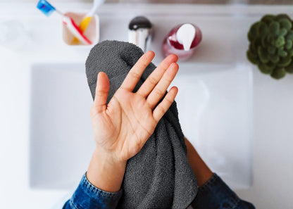Utopia Towels Premium Washcloth Set, 12 by 12 Inches, 600 GSM 100% Cotton Face Cloths, Highly Absorbent and Soft Feel Fingertip Towels, 12 Pack, Grey