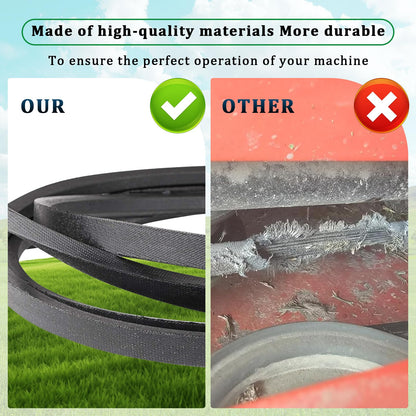 Podoy GX20072 Mower Deck Belt Replacement for John Deere 42 inch Deck L100 L110 LA100 LA115 D110 D105 E100 S100, 1/2" x 103.88" Heavy Duty Reinforced Rubber Lawn Mower Belt