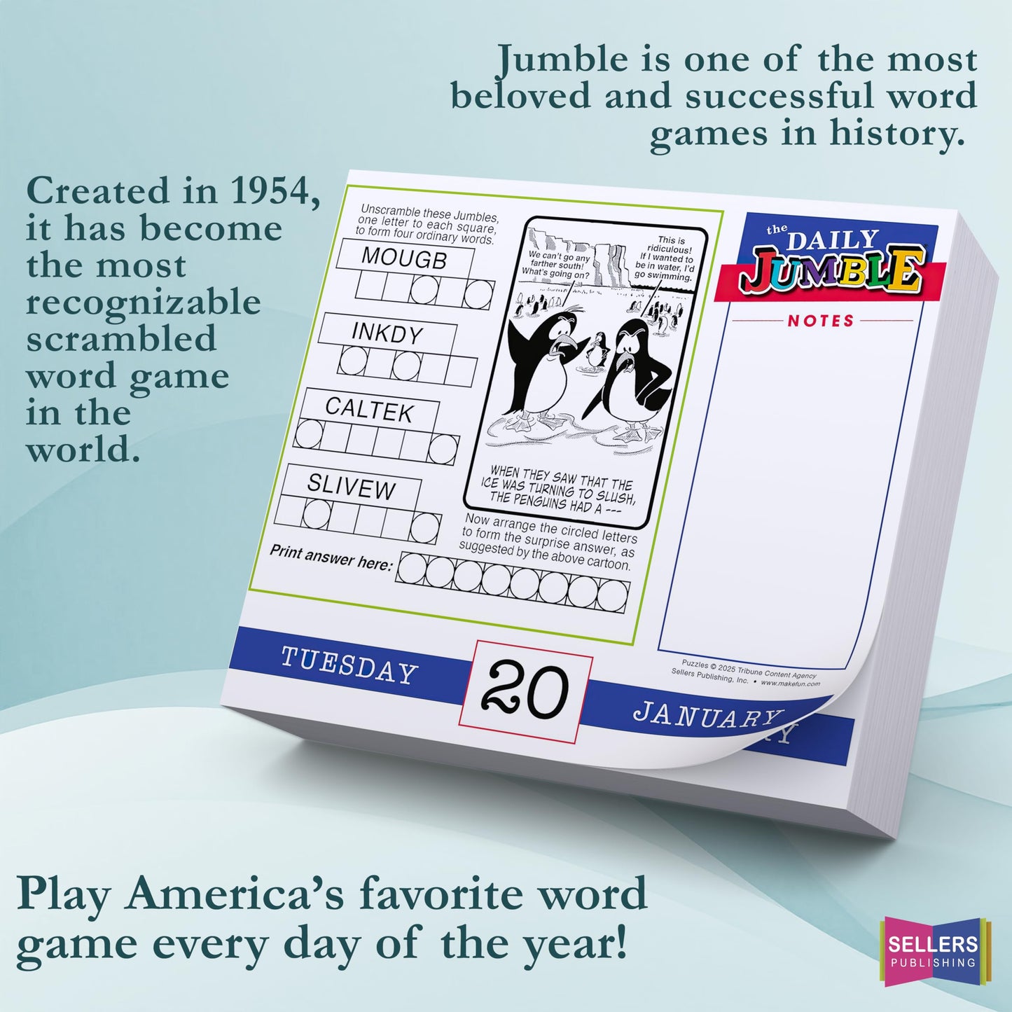 The Daily Jumble 2026 Boxed Daily Desk Calendar: Brain-Teasing Puzzles and Challenges