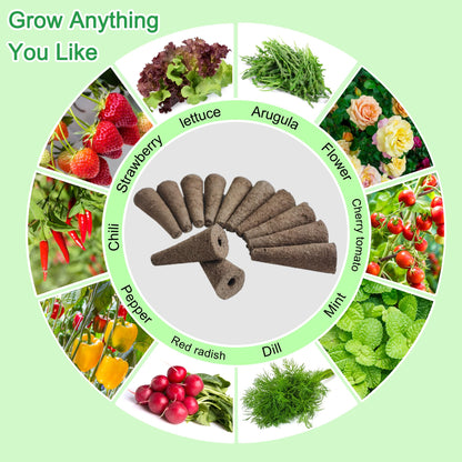ALIINKD 80pcs Hydroponics Grow Sponges Replacement Seed Pods Compatible with AeroGarden, iDOO Refill Pods for Indoor Plants, Seed Starter pods, and Hydroponics Growing System Supplies