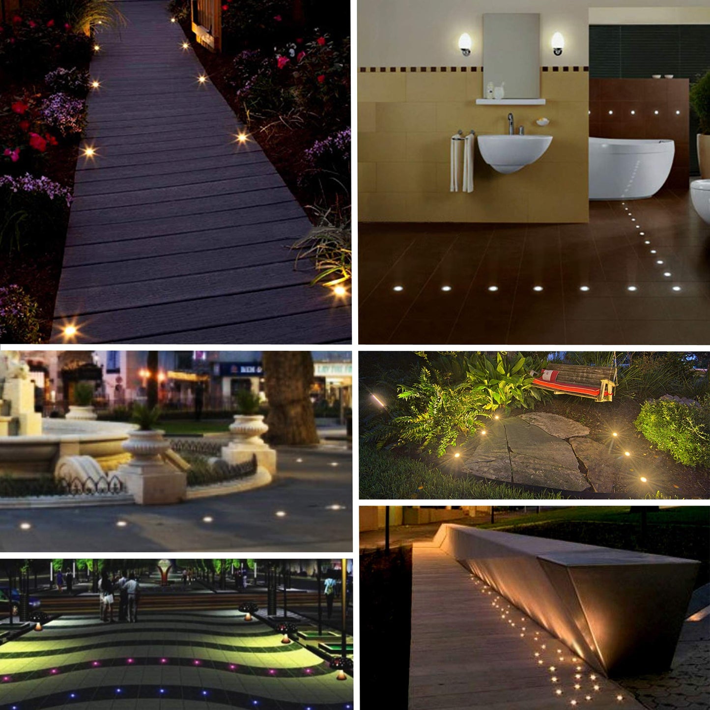 CNBRIGHTER LED Mini In-Ground Well Light-Finger Size,1W 12V DC,120° Wide Beam Angle,IP67 Waterproof,Recessed Marker Indicator Underground Outdoor Landscape Lighting,Warm White-3000K (1 Pack)