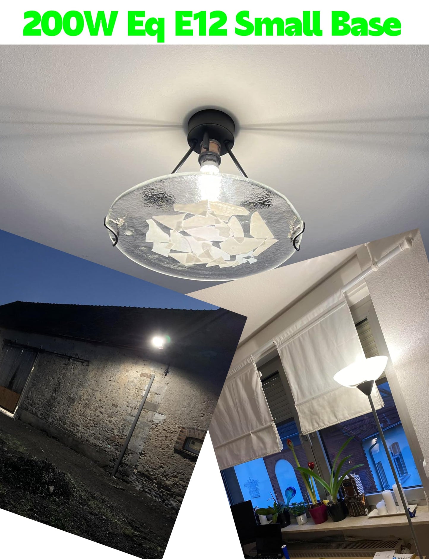 E12 200W Equivalent LED Candelabra Corn Light Bulbs,4000K Natural White, 3000 Lumen T6 E12 20W LED Chandelier Light Bulbs for Ceiling Fan Pendant Lighting Desk Lamp, Non-dimmable, 2 Pack