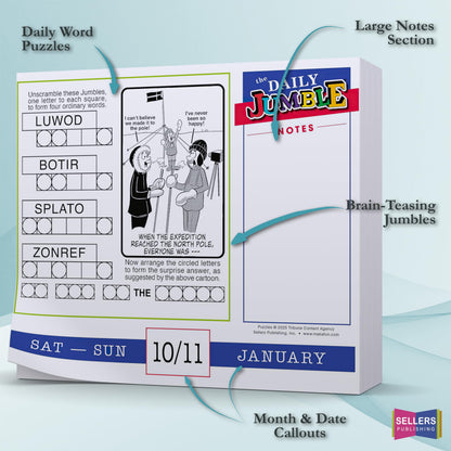 The Daily Jumble 2026 Boxed Daily Desk Calendar: Brain-Teasing Puzzles and Challenges