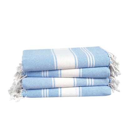 Lane Linen Beach Towel 4 Pack, Oversized Beach Towels for Adults, Lightweight Travel Beach Towels, Pre-Washed for Soft Hand Feel, Quick Dry Beach Towels, 39"x71" - Sky Blue