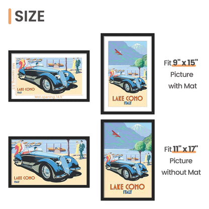 upsimples 11x17 Picture Frame Set of 1, for Prints and Photos
