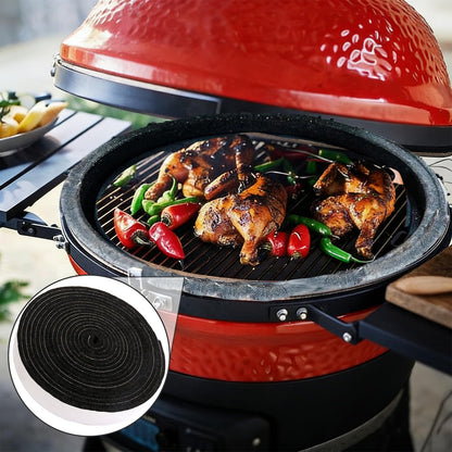 15Ft Kamado Joe Grill Gasket Seal Replacement Kit, 1.2" Wide, 0.2" Thick, High-Temp Adhesive Felt for Classic Joe, Big Joe, Vision & Oklahoma Grills, Smoker Accessories