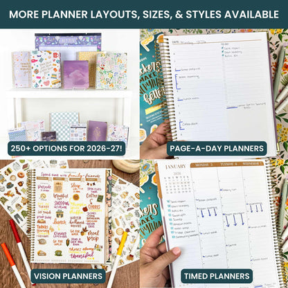 bloom daily planners 2026-2027 (8.5" x 11") Academic Year Day Planner (July 2026 - July 2027) - Weekly & Monthly Dated Agenda Organizer with Stickers & Tabs - Blooming Wildly