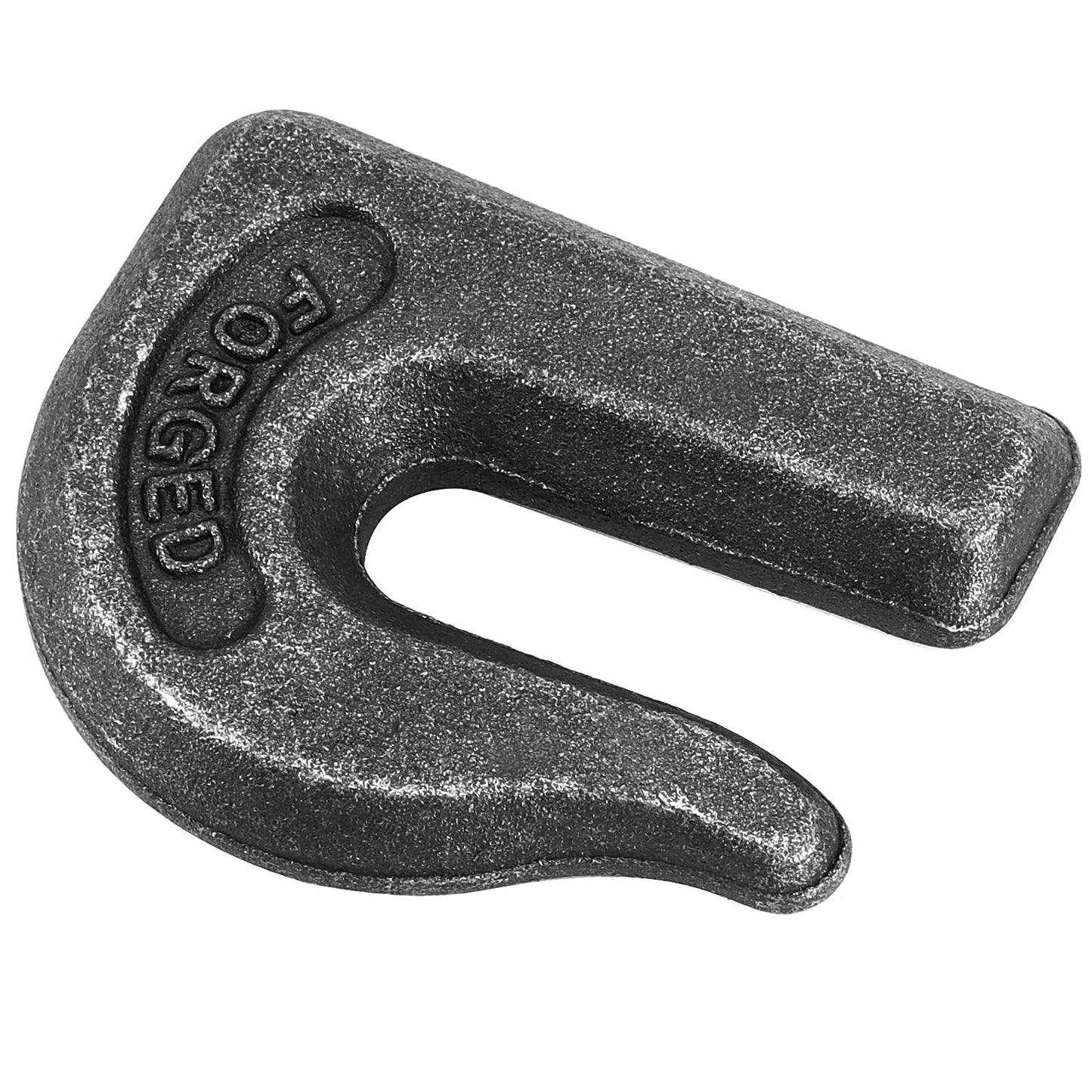 MUKCHAP Weld-on Grab Chain Hooks,4 Packs 3/8" Heavy Duty Tow Hook,G70 Forged Steel Tractor Hook Weldable Compatible for Tractor Bucket,Crane,Chain Hoist,Forklift,Maximum Break Strength 6600 lbs