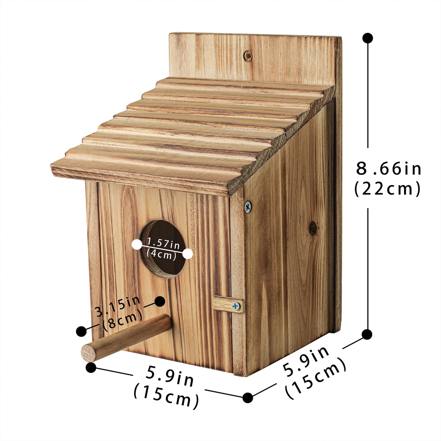 Bird Houses for Outside，Wooden Birdhouse with Open House Design - Perfect Nesting Box for Bluebirds - Ideal for Outside - Blue Bird House for Outdoor Clearance