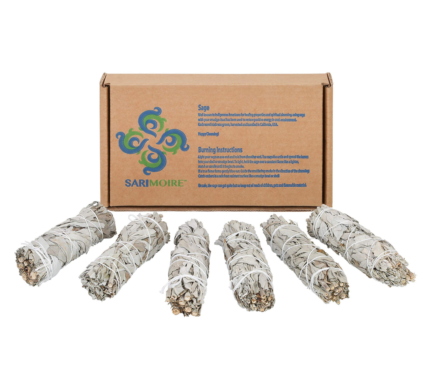 White Sage Smudge Sticks - 6-4" Sage Bundles - Perfect Sage Stick Smudge Sticks Smudging Kit Replenishment