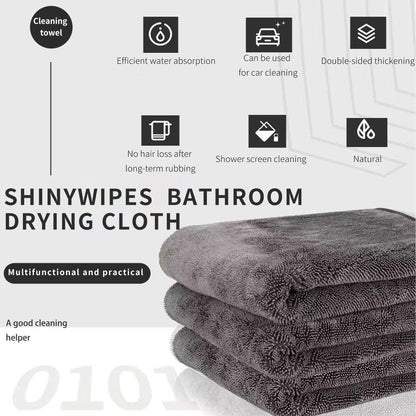 Shiny Wipes Towel for Shower, Shiny Wipes Cloth, Shower Cleaning Cloths for Car Detailing, Kitchen, Window Cleaning Cloth (3, 40 * 40cm)
