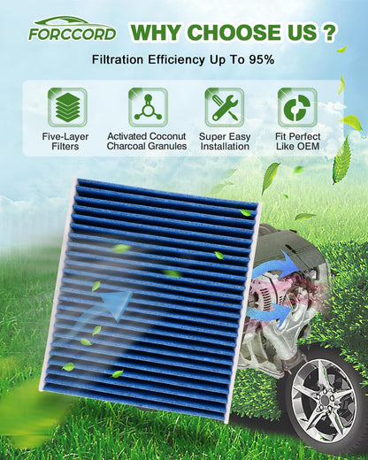 [2-Pack] Cabin & Engine Air Filter Fit for Toyota RAV4 Hybrid (2019-2025), Camry Hybrid (2018-2026), Highlander Hybrid (2020-2025), Sienna Venza (2021-2025), RAV4 Prime (2021-2024) #CF12157 CA12289