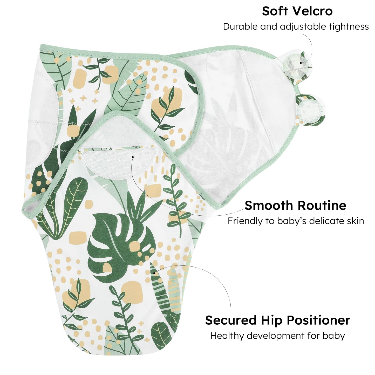 Yoofoss Baby Swaddles 0-3 Months 100% Organic Cotton Newborn Swaddle Blanket 3 Pack Tog 0.5 Adjustable Swaddle, Breathable Soft Swaddle Sack (Small)
