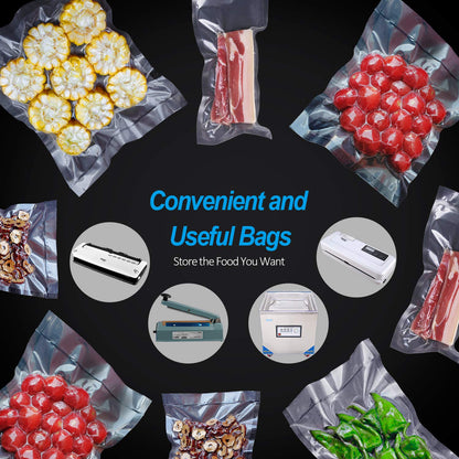 CANLENPK 6×8 Inch Vacuum Seal Bags,Small Precut Food Storage Sealer Bag,Seal Meal Snack Fruit Nut Tea Cookie Bean ,Boil Steam Heat Freezable Sous Vide Grocery Sealable Bag,Commercial Grade Heavy Duty(100PCS)