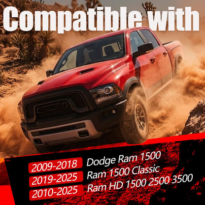 Vepagoo Tailgate Assist Shock for 2009-2018 Ram 1500, 2019-2024 Ram 1500 Classic, 2010-2025 Ram 2500 3500, Truck Tailgate Lift Assist 43301 Black