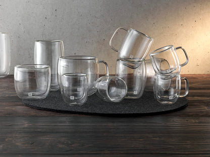ZWILLING Sorrento Plus 2 Piece Insulated Double-Wall Glass Espresso Mug Set, Single-Shot 80mL