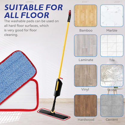 BeiLan Microfiber Mop Pads - 10 Pack Reusable Wet & Dry Cleaning Refills for 18" & 17" Mops, Compatible with Rubbermaid Commercial & Any Microfiber Flat Mop System, Safe on All Floor Types