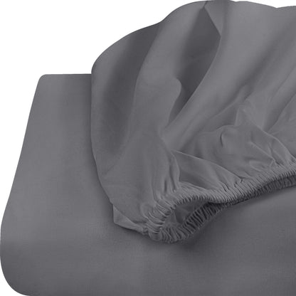 Utopia Bedding Full/Double Fitted Sheet - Pack of 2 Bottom Sheets - Soft Brushed Microfiber - Deep Pockets, Shrinkage & Fade Resistant - Easy Care (Full, Grey)