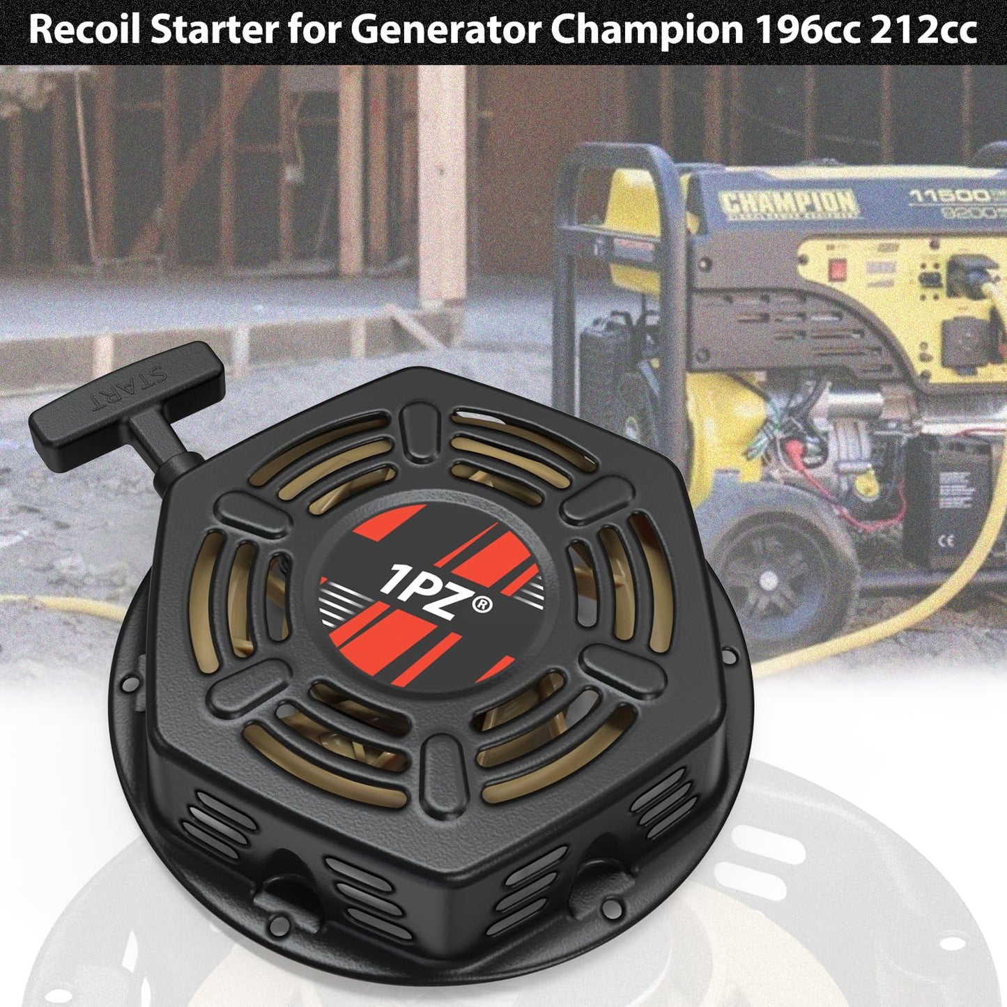 1PZ FBX-S4F Recoil Starter Pull Start Assembly Replacement for Champion Generator 196cc 212cc 224cc 46598 3000 3500 4000 4500 Watt Generator Parts