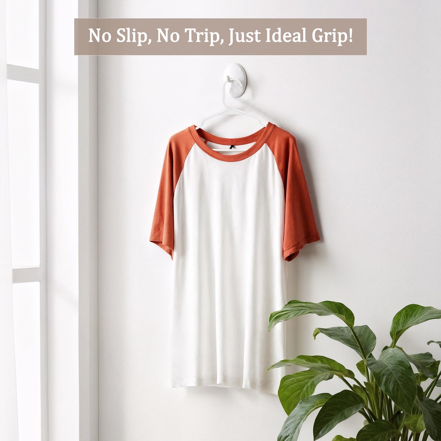 Utopia Home White Plastic Hangers 50 Pack - Clothes Hangers for Coat, Shirts,Trouser Suit - Space Saving Durable and Slim with Shoulder Grooves