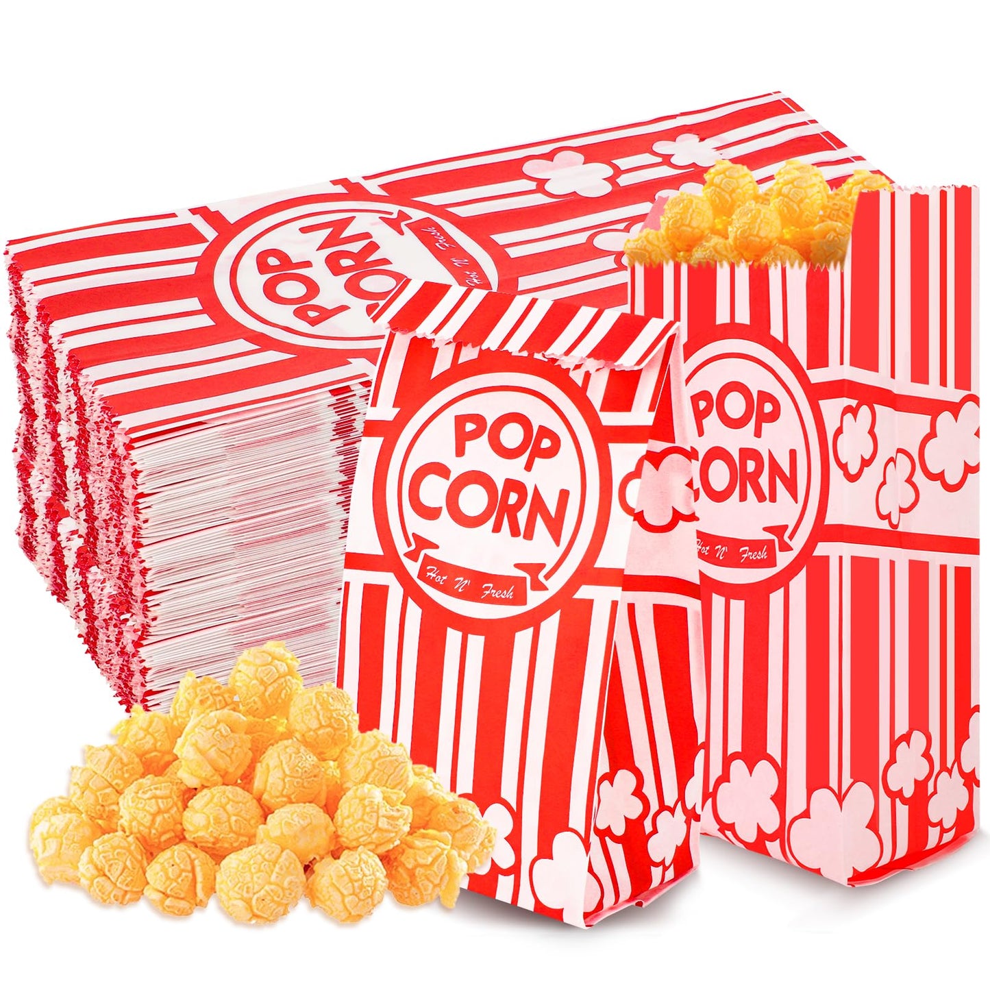 300 Pcs Popcorn Bags, 1 Oz Paper Bags Individual Servings Bulk for Popcorn Machine Movie Nights Easter Valentines Day Kitchen Supplies