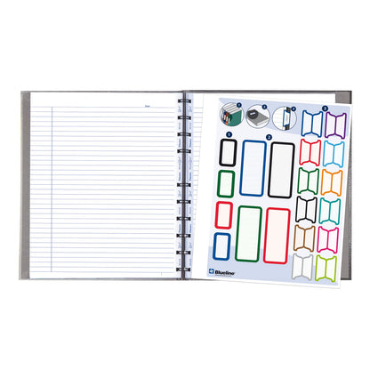 Blueline MiracleBind™ Notebook, Lizard-Like Hard Cover, 11" x 9-1/16", 150 Pages, Gray (AF11150.97)