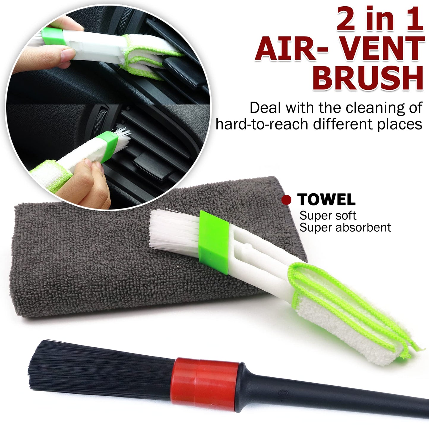 Car Duster Kit, Ultra Soft Microfiber Duster with Storage Bag, Unbreakable Handle, Lint & Scratch Free, Exterior or Interior Use, Pollen Remover, Best Car Accessories for Cleaning SUV Home