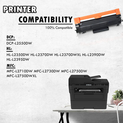 (CHIP Included) High Yield Inkfirst Toner Cartridge TN-760 TN760 Compatible Remanufactured for Brother TN-760 Black DCP-L2550DW HL-L2350DW HL-L2370DW HL-L2370DWXL HL-L2390DW HL-L2395DW MFC-L2710DW