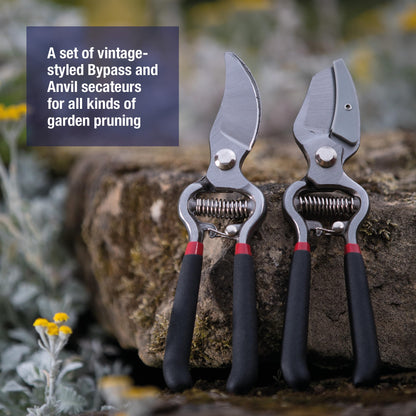 Spear & Jackson Traditional Bypass and Anvil Secateurs Set