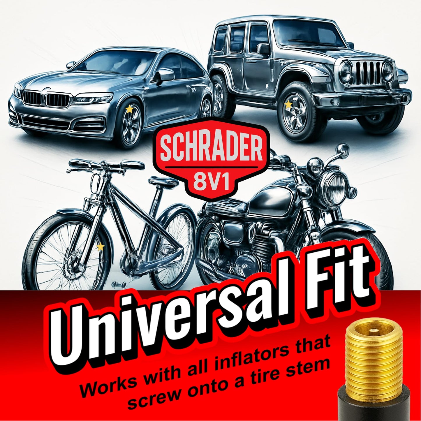 SKÖG Chuck Mates Platinum (1 Pack) Quick-Connect with Patented RatchetSeal Technology for Tire Inflators Open-Type