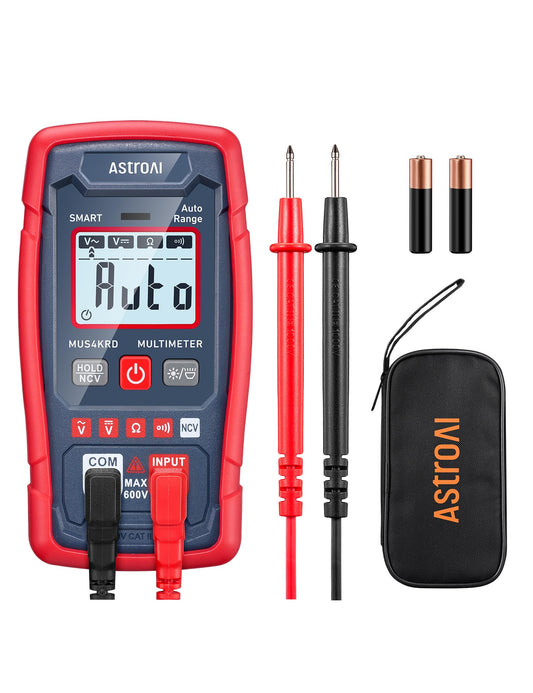 AstroAI Digital Multimeter 4000, Auto-Ranging Voltmeter with Smart Mode, Volt Meter with Non-Contact Voltage Function, Fast Accurately Measures AC/DC Voltage, Resistance, Continuity