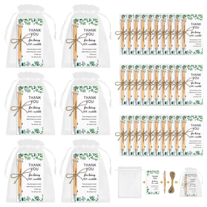 30 Pcs Thank you Inspirational Pens Bulk Gifts, Employee Appreciation Gift Motivational Quote Ballpoint Pens with Organza Bags and Thank You Cards for Teacher Student Coworkers Staff Gifts (8-30Pcs)
