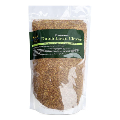 1 Pound Dutch Lawn Clover Seed | Made in Canada | Coated Seed for Canadian Lawns | Non GMO Lawn Seeds | White Flower Seeds | Perrenial Clover | Trefle Blanc | Micro Grass Seed