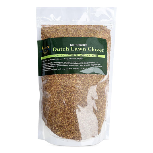 1 Pound Dutch Lawn Clover Seed | Made in Canada | Coated Seed for Canadian Lawns | Non GMO Lawn Seeds | White Flower Seeds | Perrenial Clover | Trefle Blanc | Micro Grass Seed