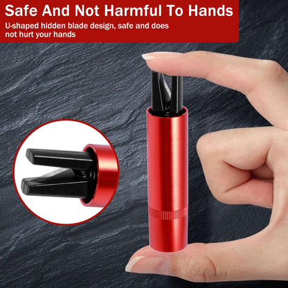4 Pack Car Safety Hammer Emergency Escape Tool One Second Window Breaker Seatbelt Cutter 2 in 1 Seat Belt Cutter and Glass Breaker Life-Saving Emergency Artifact for Car Auto (Red)