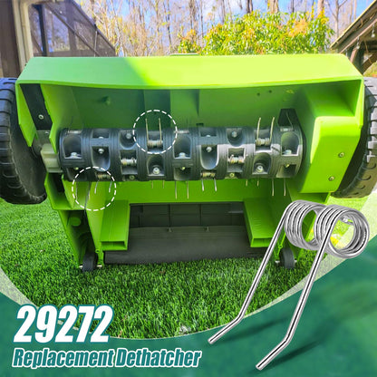 Steel Dethatcher Tines Fit for GreenWorks 27022 29272 2500600G 10 Amp 14"" Corded Dethatcher, Replacement Lawn Tractor Attachments Set Scarifier Tines Parts (54Pcs)
