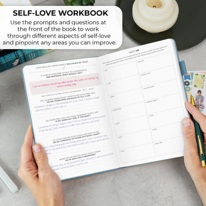 Clever Fox Self-Love Journal – Guided Self-Discovery Journal for Self-Care, Reflection & Self-Help – Mental Health Journal to Practice Gratitude, Mindfulness & Self-Improvement – A5 Size – Aquamarine