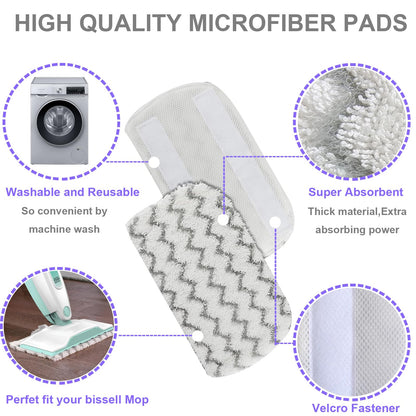 8 Pack Replacement Steam Mop Pads for Shark Steam Mop S1000, S1000A, S1000C, S1000WM, S1001C, Dirt Grip Cleaning Pads, Microfiber Washable & Reusable