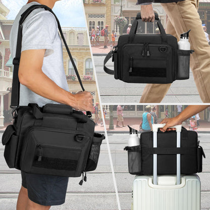 Damero Large Bible Bag for Men, Bible Tote Bag Church Bag with Cup Holder, Cover for Study Supplies, Black