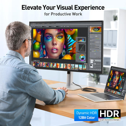 [VESA Certified] Cable Matters 40Gbps USB C to DisplayPort 2.1 Cable 1m/3.3ft, Supports DP40, 8K@120Hz / 4K@480Hz (Thunderbolt 4 to DisplayPort Cable) Black - Not for Portable USB-C Monitor