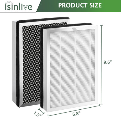 25 Replacement Filter Compatible with 25 Air Purifier, Activated Carbon and Pre-Filter - 2PACK